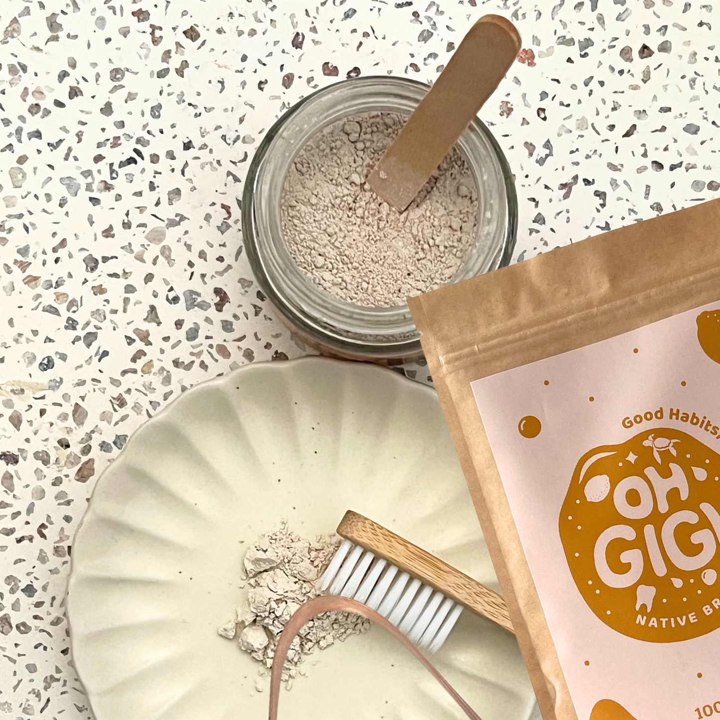 Organic Tooth Powder - Native Brush 40g