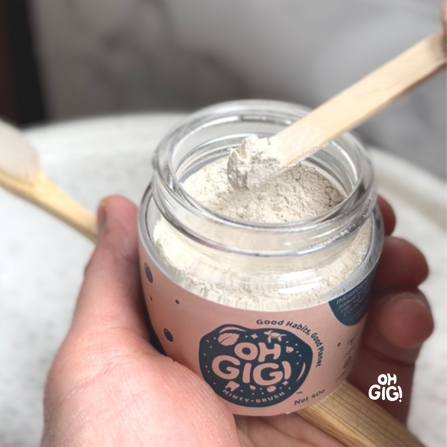 Organic Tooth Powder - Minty Brush 40g