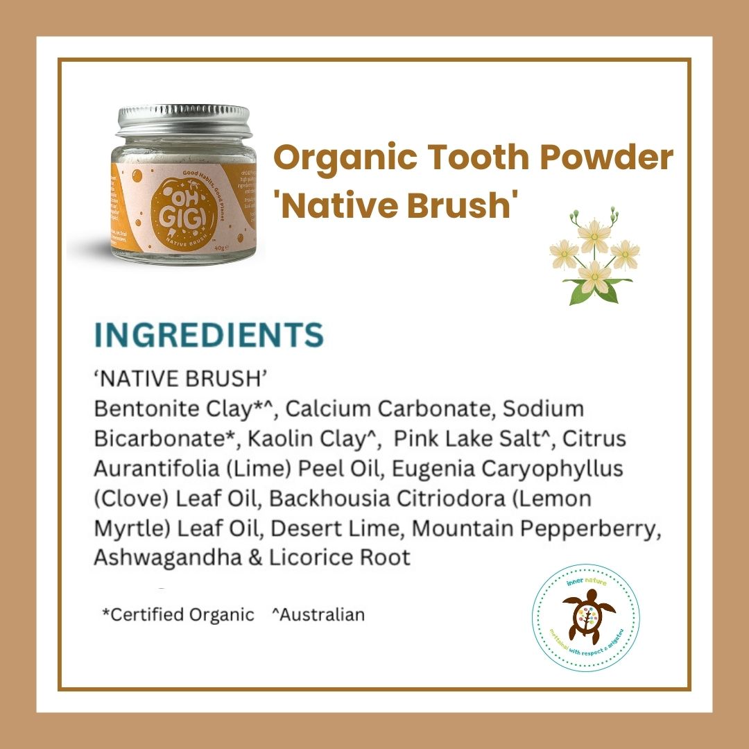 Organic Tooth Powder - Native Brush 40g