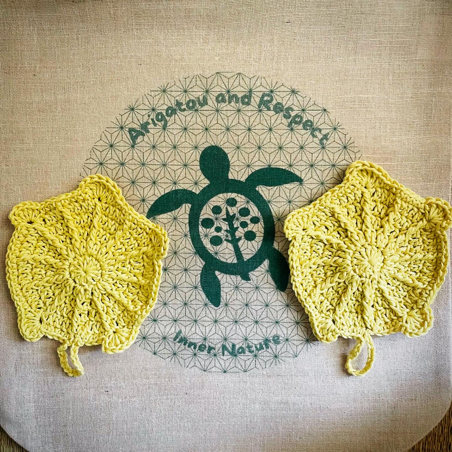 Organic Cotton Crochet Turtle Scrubby (Inner Nature & Rism Handmade)