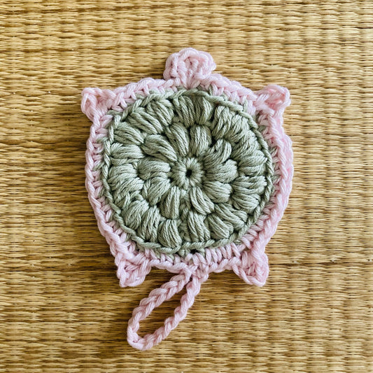 Crochet Face Pad - Turtle Shape - Organic Cotton (Inner Nature & Rism Handmade)